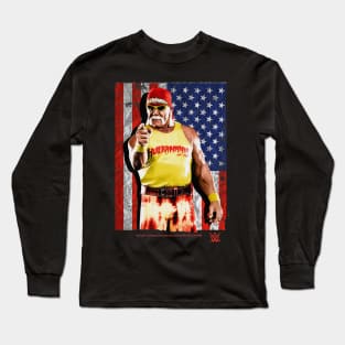 Hulk Hogan American Flag Long Sleeve T-Shirt